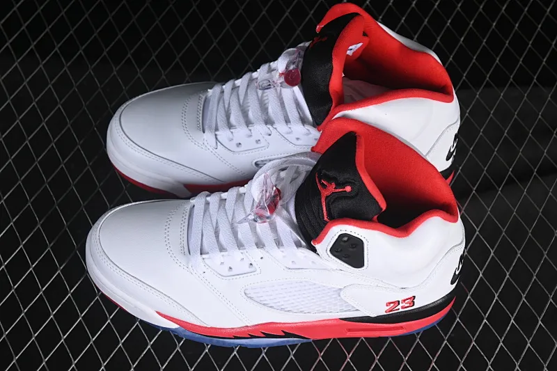 All categories Air Jordan Jordan series basketball shoes Air Jordan 5 Air Jordan 5 Retro "Fire Red Black Tongue" AJ5 Joe 5 Rukawa Maple Flame Red first layer basketball shoes HQ7978-101